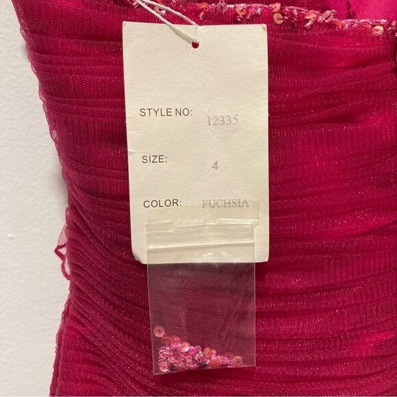 Atelier Alyce Boutique Collections Prom Dress Fuchsia Size 4 NWT Ruffles - Picture 9 of 9